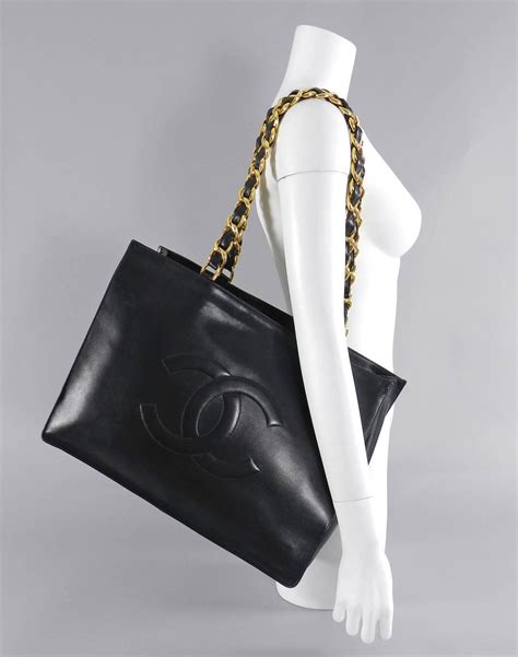 chanel double handle tote|chanel shopping tote price.